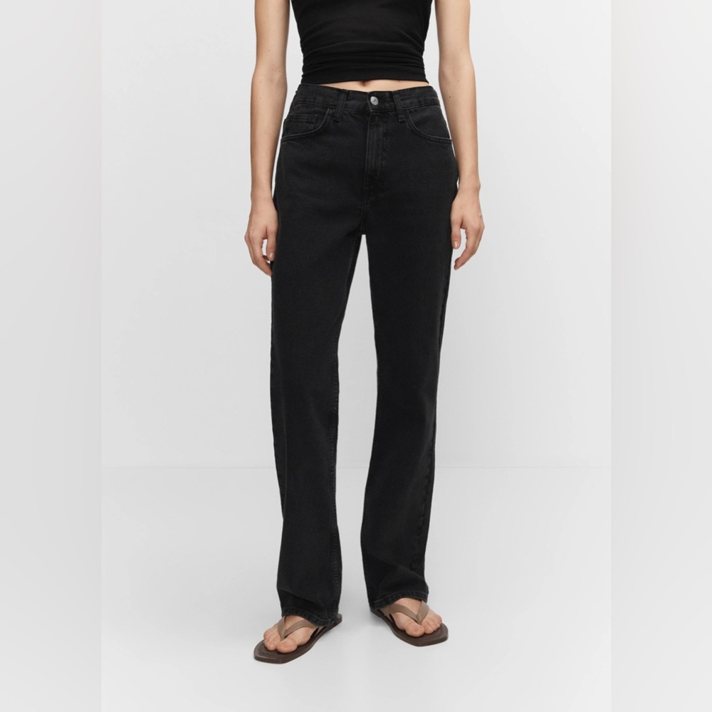 MANGO - mid-rise straight jeans